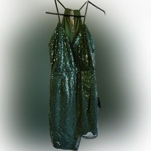 Lulus Hilaria Green Sequin Bodycon Mini Dress XSmall